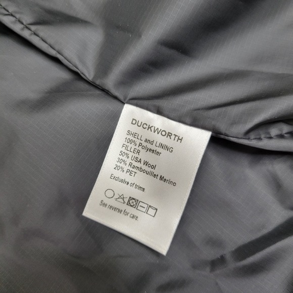 Duckworth Vest Womens Medium Green Wool Insulated Quilted Puffer Coat Jacket USA - Picture 4 of 6